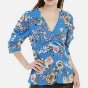 Walter Baker Blue Floral Blouse